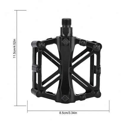 Aluminum X-Shaped Mountain Bike Pedals, Non-Slip Durable Platform Bicycle Foot Pedals For Most Adult Mountain & Road Bikes