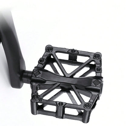 Aluminum X-Shaped Mountain Bike Pedals, Non-Slip Durable Platform Bicycle Foot Pedals For Most Adult Mountain & Road Bikes