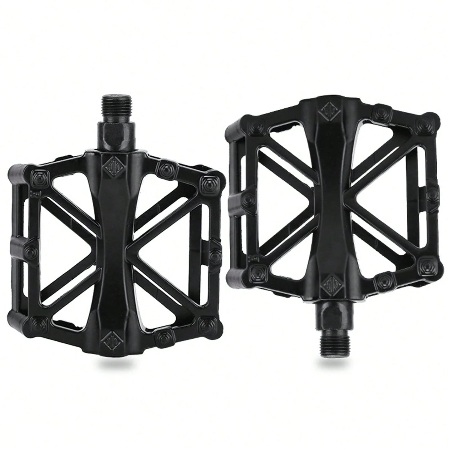 Aluminum X-Shaped Mountain Bike Pedals, Non-Slip Durable Platform Bicycle Foot Pedals For Most Adult Mountain & Road Bikes
