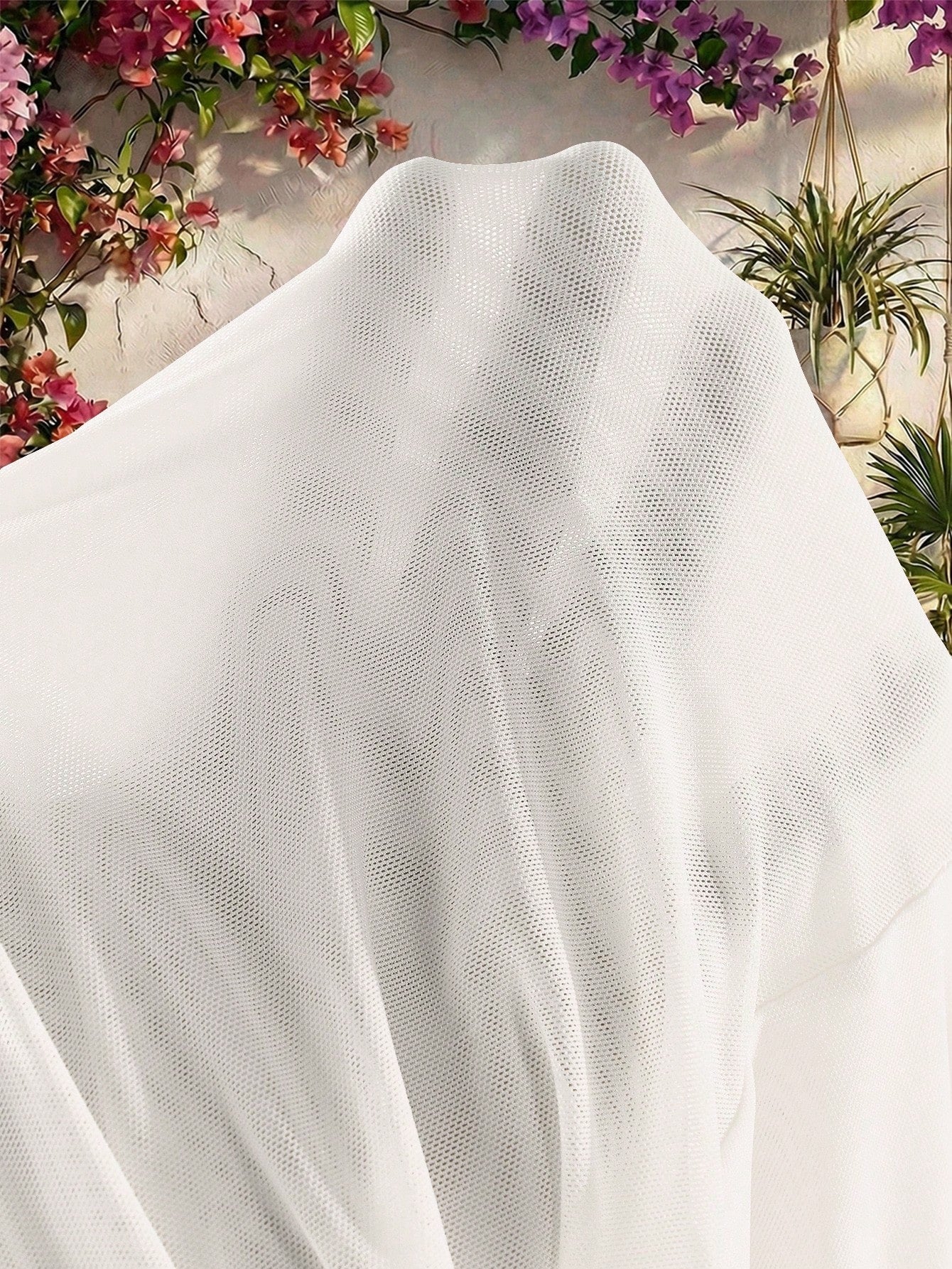 Amplova Romantic Elegant Sexy Vacation White Low Neckline Draped Collar Flared Sleeve Bodycon Mini Dress Vacation Summer