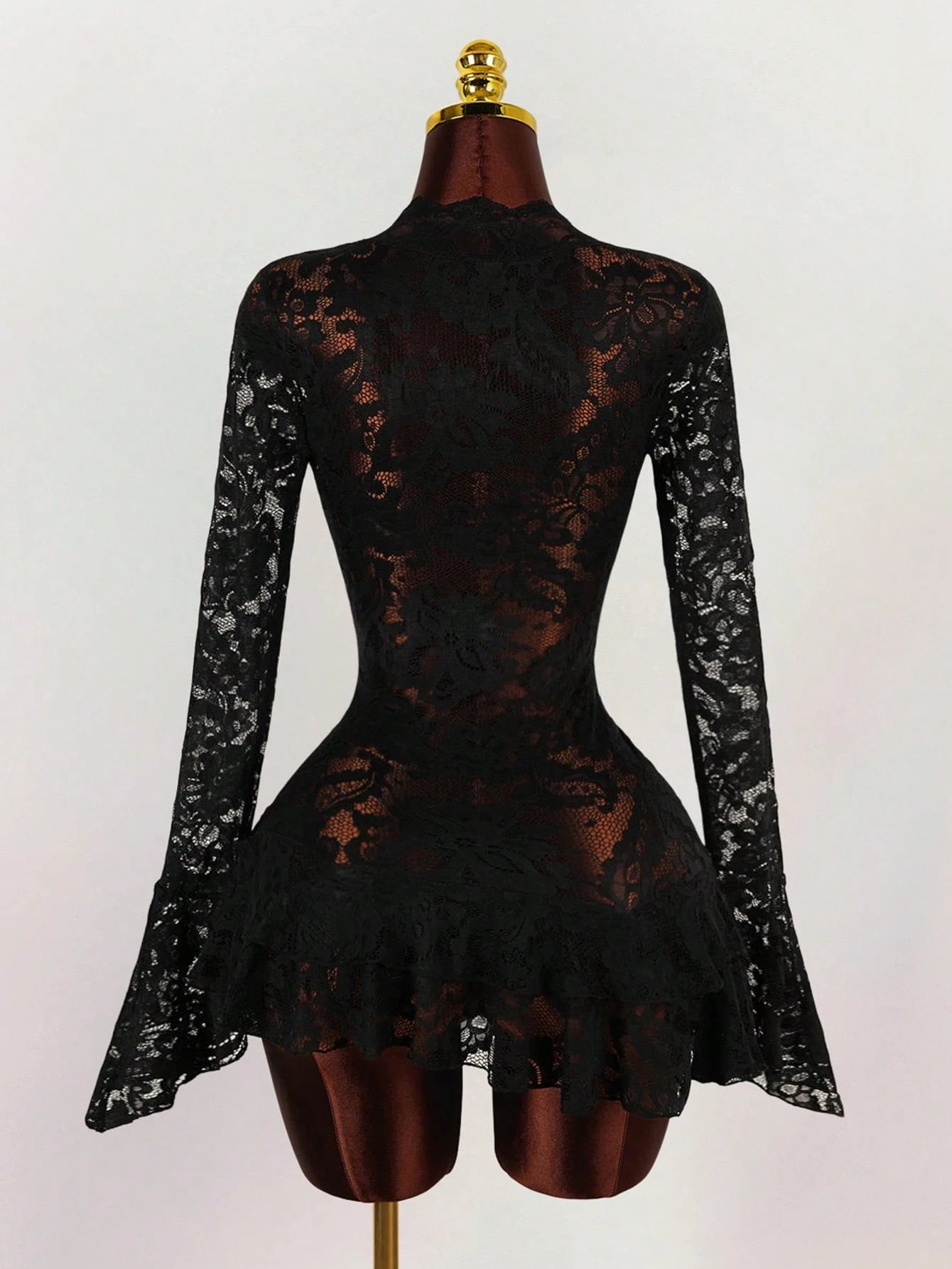 Amplova Summer Hippie Style Sheer Low-Cut Mini Dress For Women,Dresses For Women Party,Party Dresses For Women
