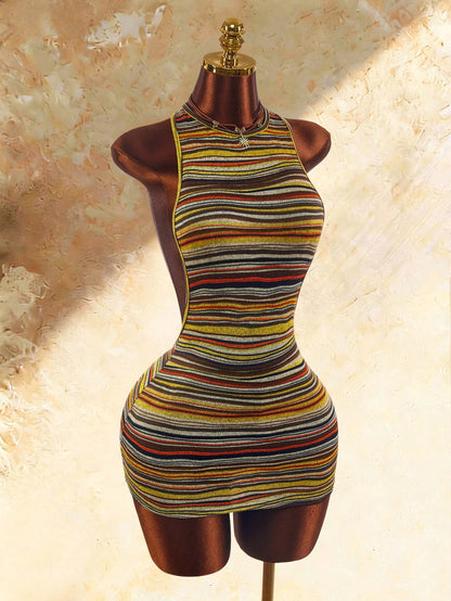 Amplova Women's Beaded One-Piece Swimsuit, Halter Neck, Backless, Sexy & Avant-Garde, Suitable For Vacation Wear