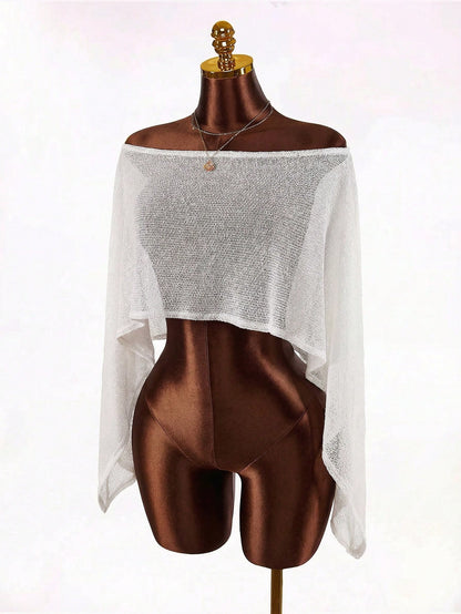 Amplova Women's Pink Faux Fur Shawl, Versatile Shoulder Wrap, Suitable For Swimsuit Cover-Up, Daily Wear, Beach Vacation, Music Festival, Sexy & Summer