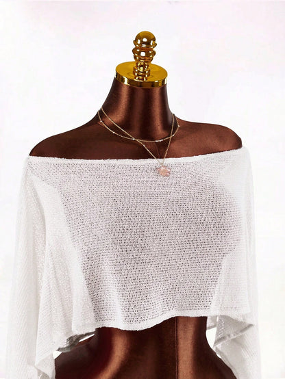 Amplova Women's Pink Faux Fur Shawl, Versatile Shoulder Wrap, Suitable For Swimsuit Cover-Up, Daily Wear, Beach Vacation, Music Festival, Sexy & Summer