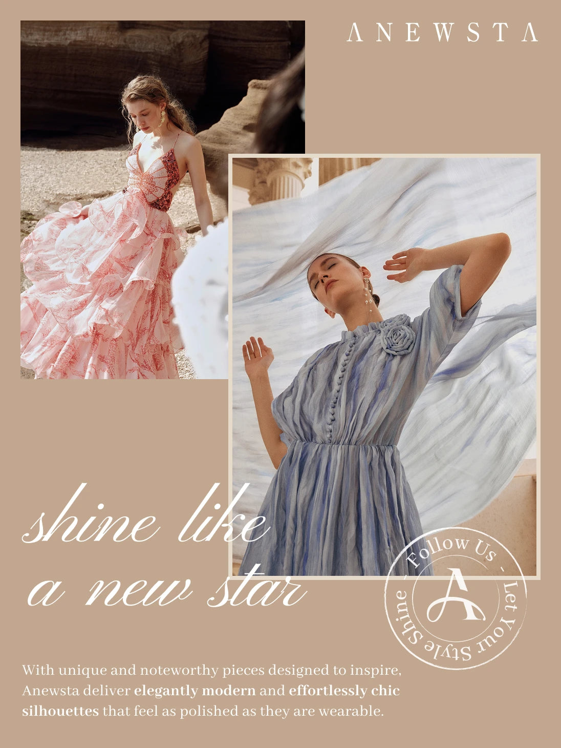 Anewsta Summer New Lace Strap V-Neck Romantic Floral Print Lace Trim Vacation Cake Tiered Maxi Dress For Travel, Gathering, Party, Pastoral Elegant Women's Dress