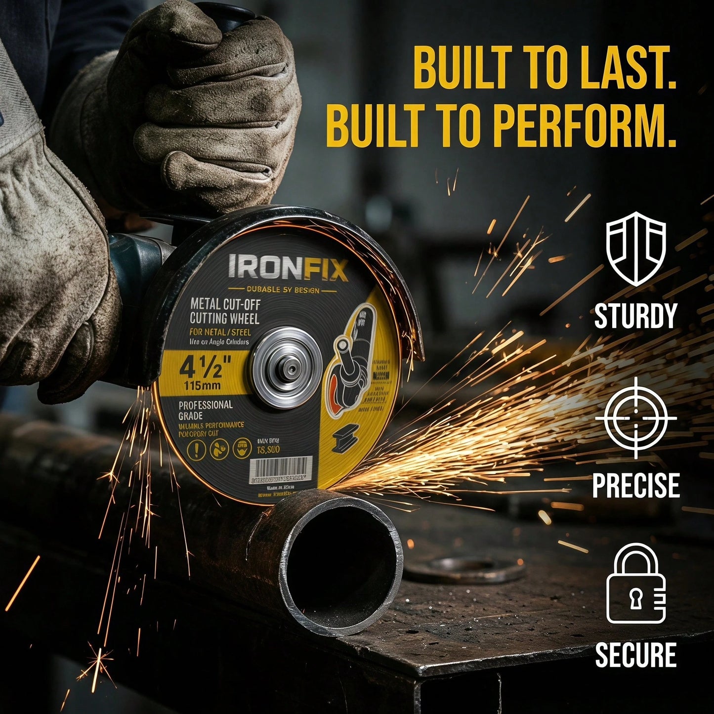Angle Grinder Cutting Disc, 4-1/2" Cut Off Wheels 5 Pack, Metal Grinding & Chop Saw Blades, Aluminum Oxide Abrasive, 7/8" Arbor