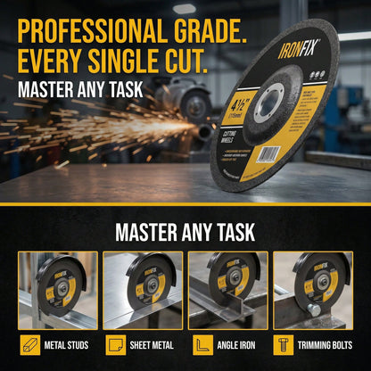 Angle Grinder Cutting Disc, 4-1/2" Cut Off Wheels 5 Pack, Metal Grinding & Chop Saw Blades, Aluminum Oxide Abrasive, 7/8" Arbor
