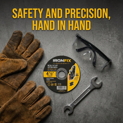 Angle Grinder Cutting Disc, 4-1/2" Cut Off Wheels 5 Pack, Metal Grinding & Chop Saw Blades, Aluminum Oxide Abrasive, 7/8" Arbor