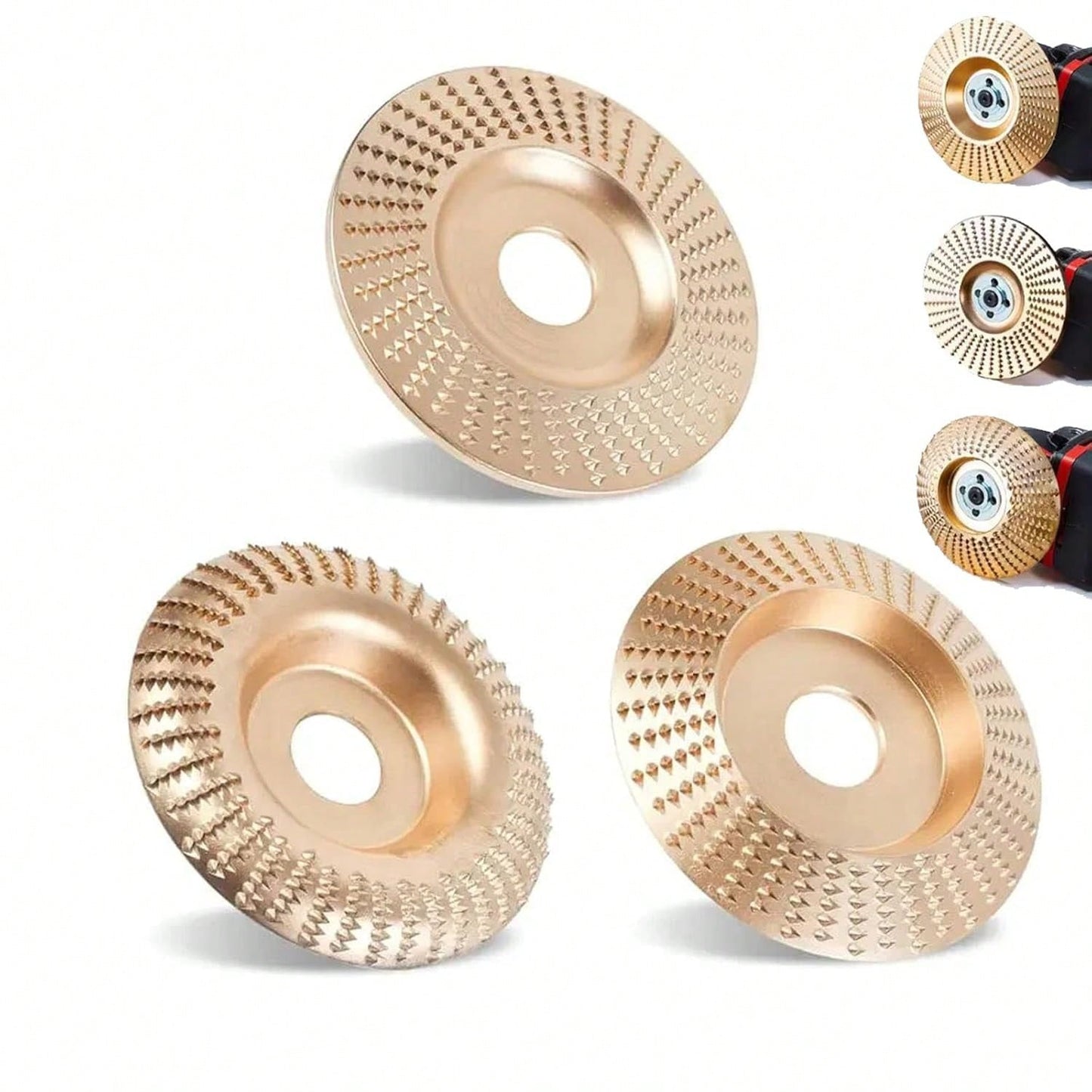 Angle Grinder Polishing Pad, Heavy-Duty Wood Carving Disc Set, Tungsten Carbide Sanding Discs, Tungsten Carbide Grinding Wheel Wood Carving, Tungstens Carbide Wheel Cuts Wood, For Polishing Buffing