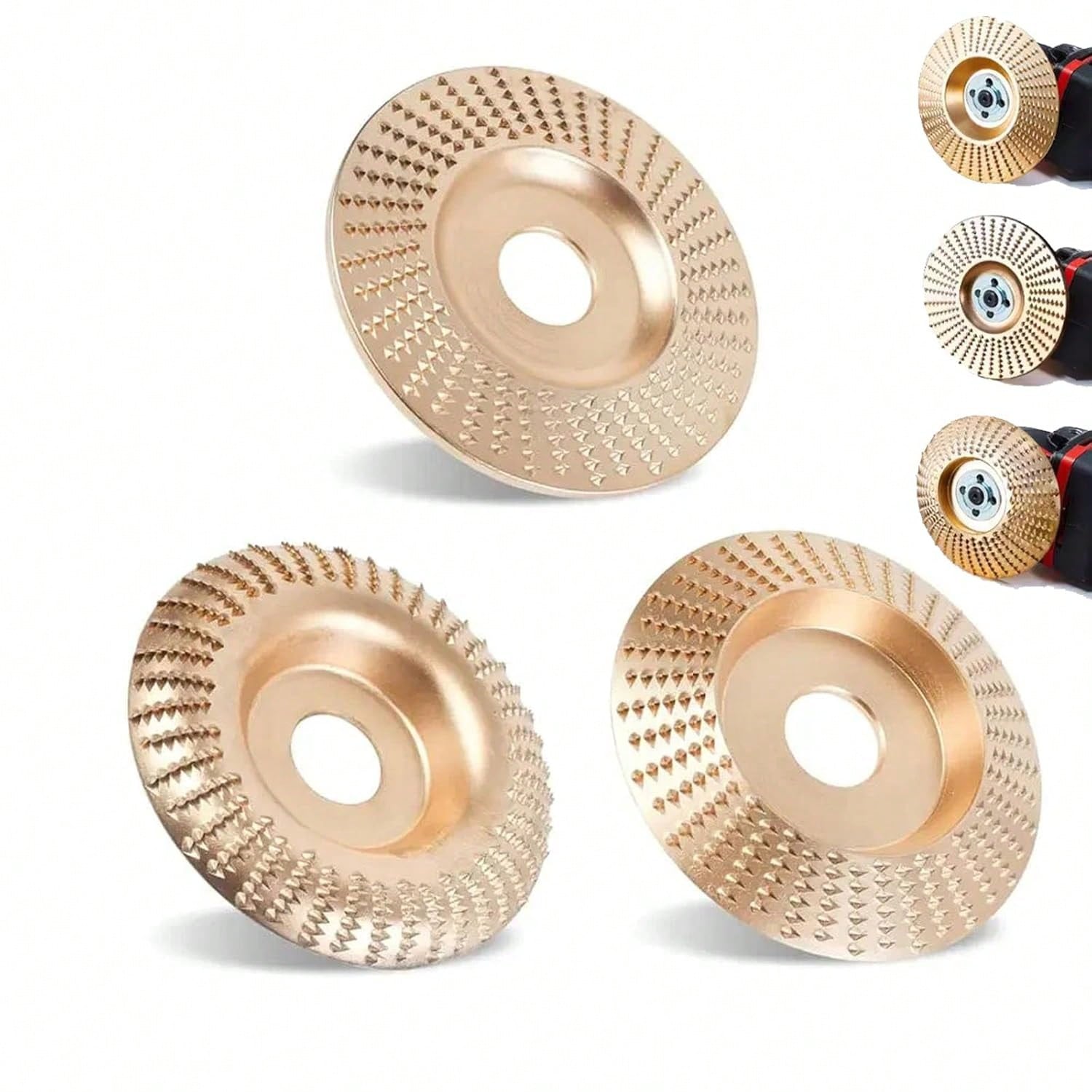 Angle Grinder Polishing Pad, Heavy-Duty Wood Carving Disc Set, Tungsten Carbide Sanding Discs, Tungsten Carbide Grinding Wheel Wood Carving, Tungstens Carbide Wheel Cuts Wood, For Polishing Buffing