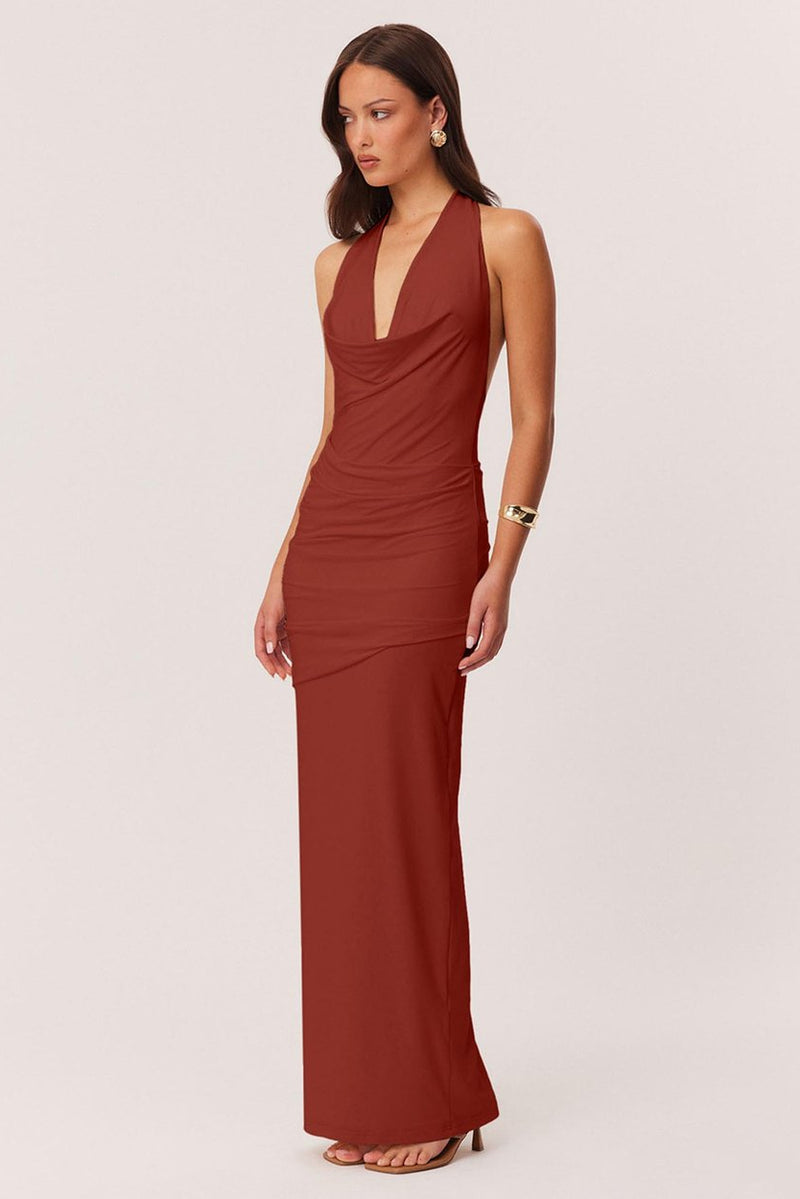 Anita Maxi Dress - Rust