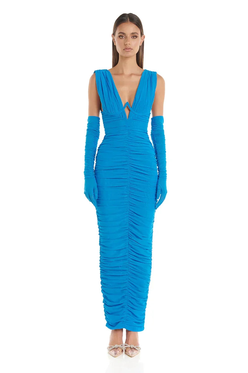 Anna Dress - Blue - JAUS