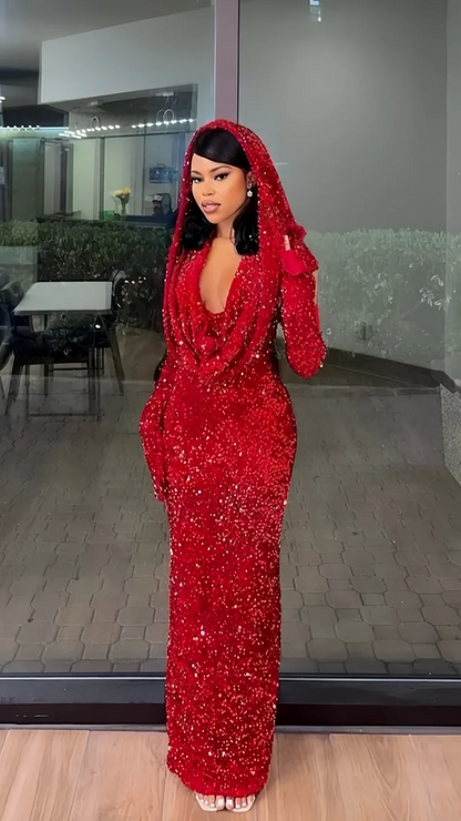 Arab Style Elegant Sequin Bodycon Prom Dresses Halter Evening Party Dress,AST2220
