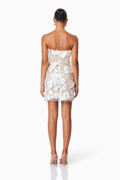 Arabella Strapless Mini Dress - White - SHOPJAUS - JAUS