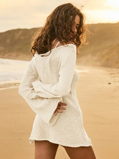 Aralina Resort Lightweight Semi Sheer Vacation Knit Beach Dress