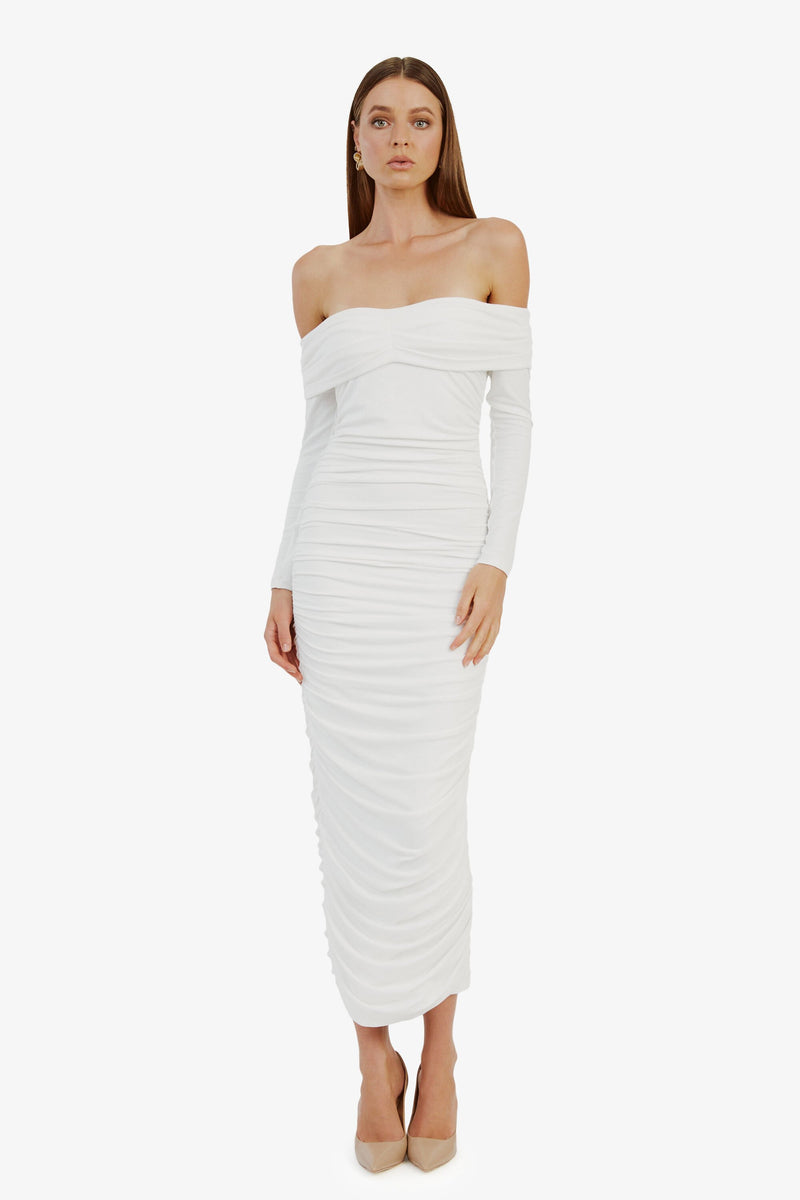 Arkie Knit Maxi Dress - Ivory - SHOPJAUS - JAUS