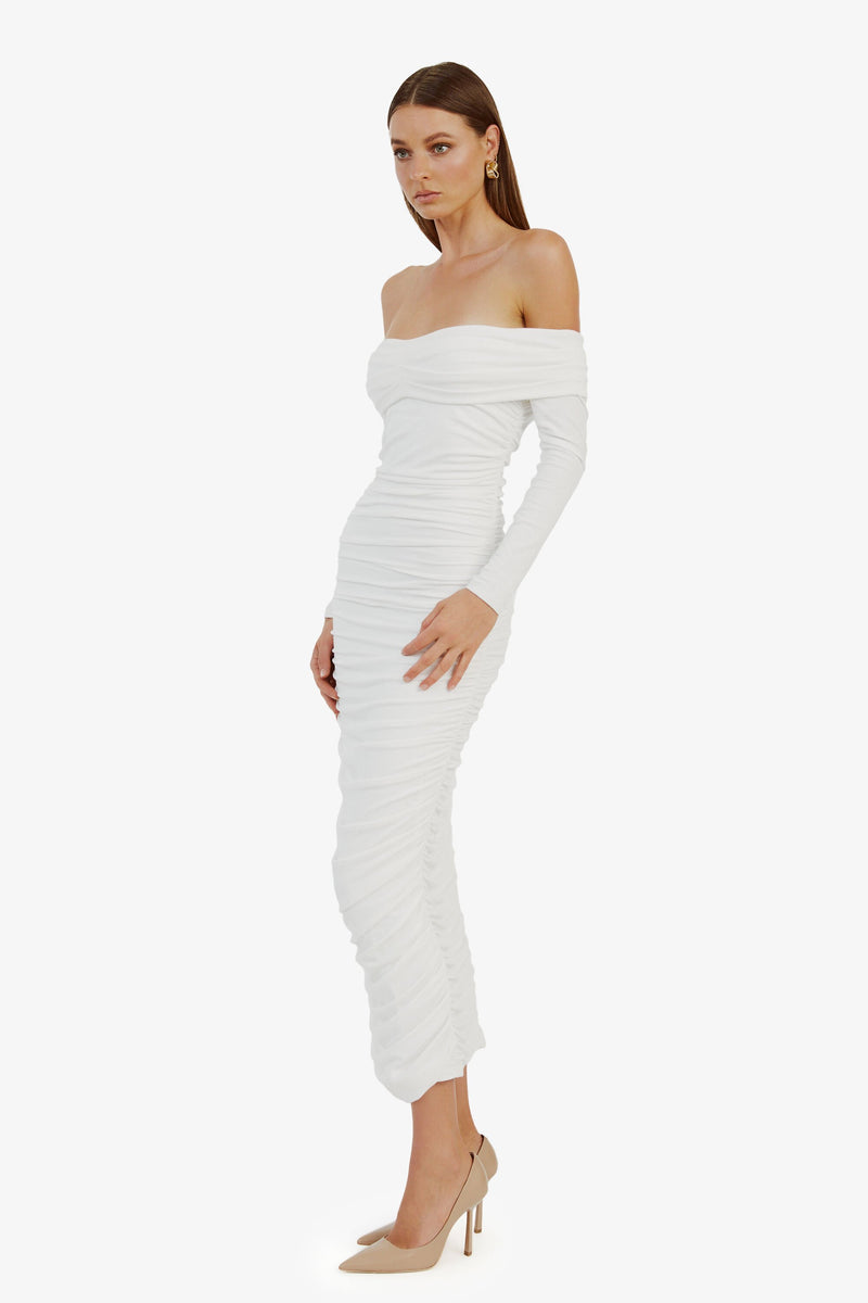 Arkie Knit Maxi Dress - Ivory - SHOPJAUS - JAUS