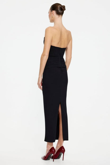 Astor Midi Dress - Black - SHOPJAUS - JAUS