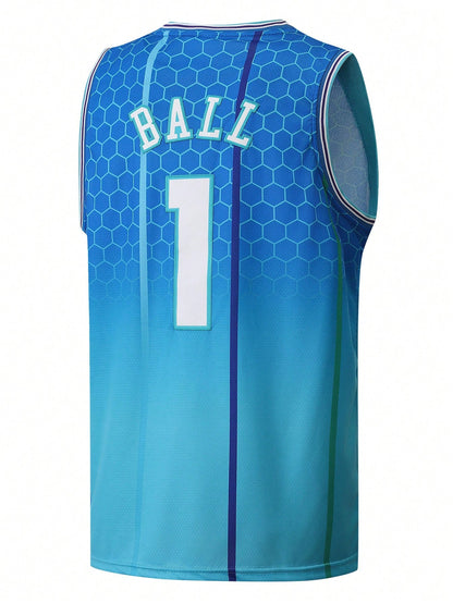 Atonmore 1 Pc Men's Basketball Jersey, Green, Embroidered Stitched Basketball Vest, Sleeveless Sports Top Spring Fall
