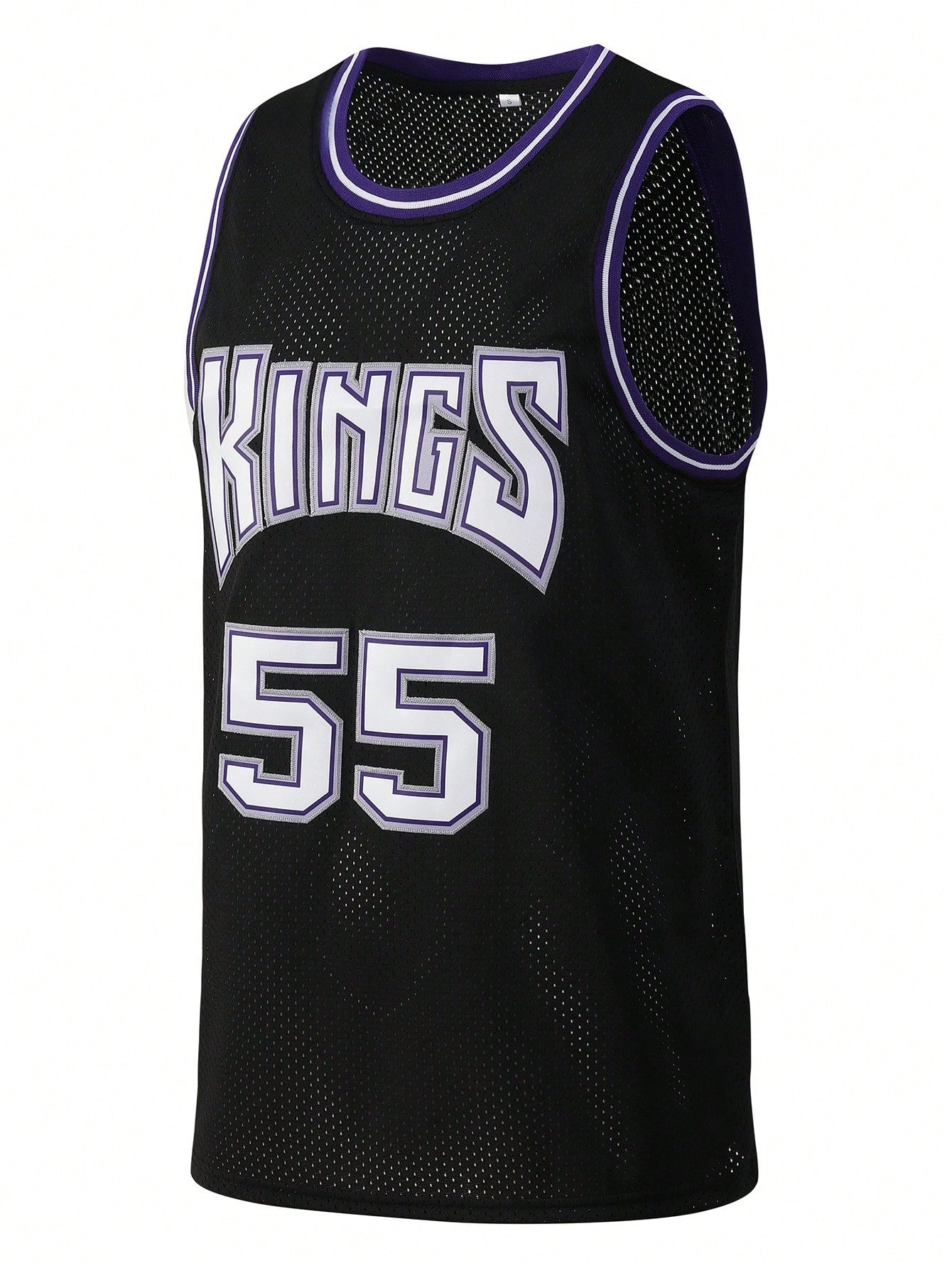 Atonmore Men's Basketball Jersey, No. 55 Black, Embroidered Stitched Basketball Top, Sleeveless Tank