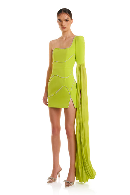 Audrey Dress - Lime - SHOPJAUS - JAUS