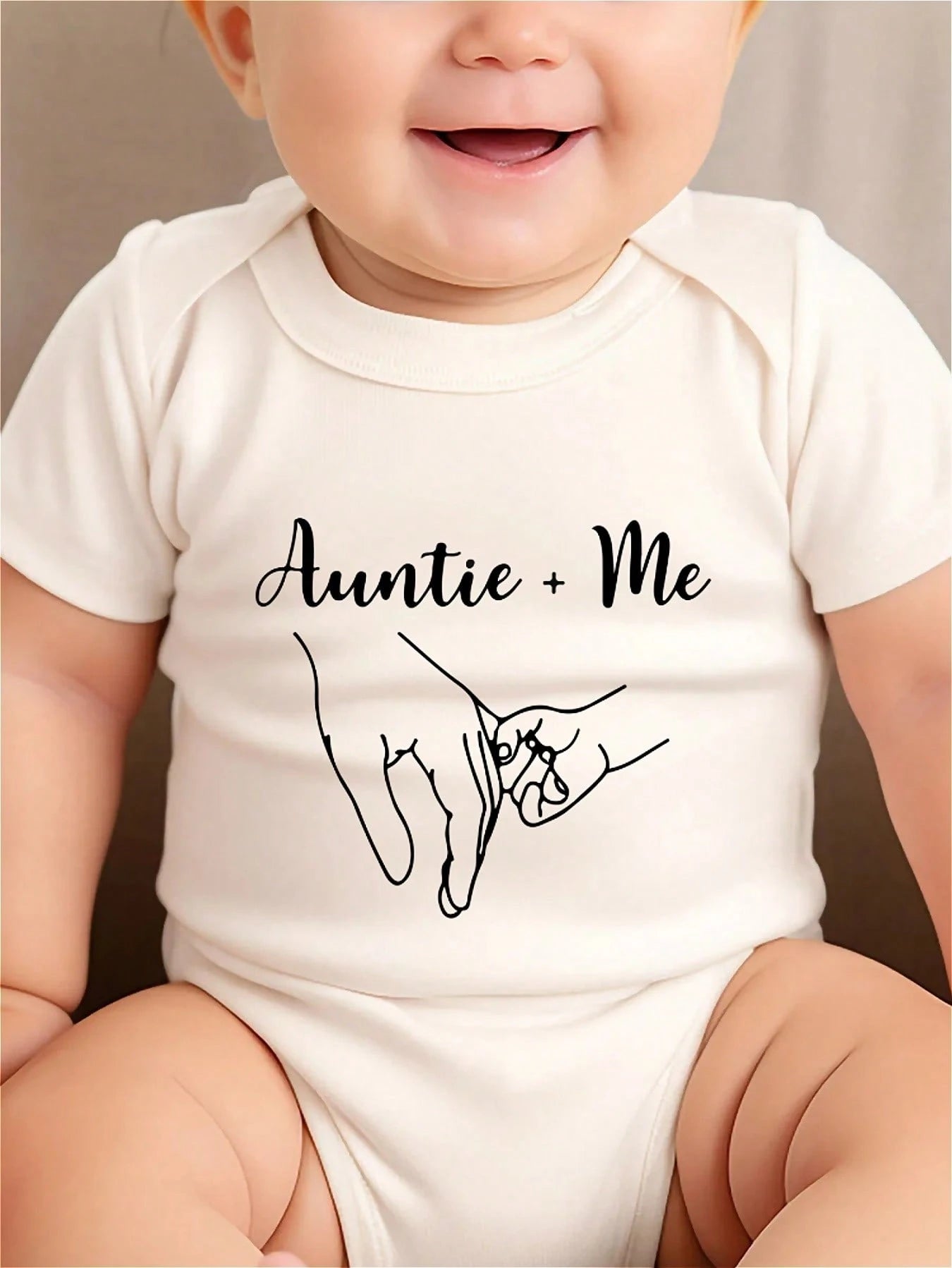 Auntie+Me Print Funny Newborn Clothes 100% Cotton Triangle Jumpsuit, Casual Comfortable Short Sleeve Baby Romper