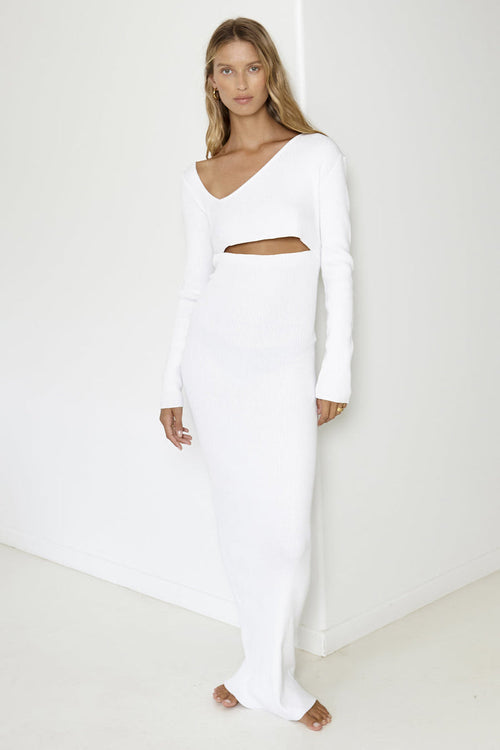 Aurora Maxi Dress - White - SHOPJAUS - JAUS