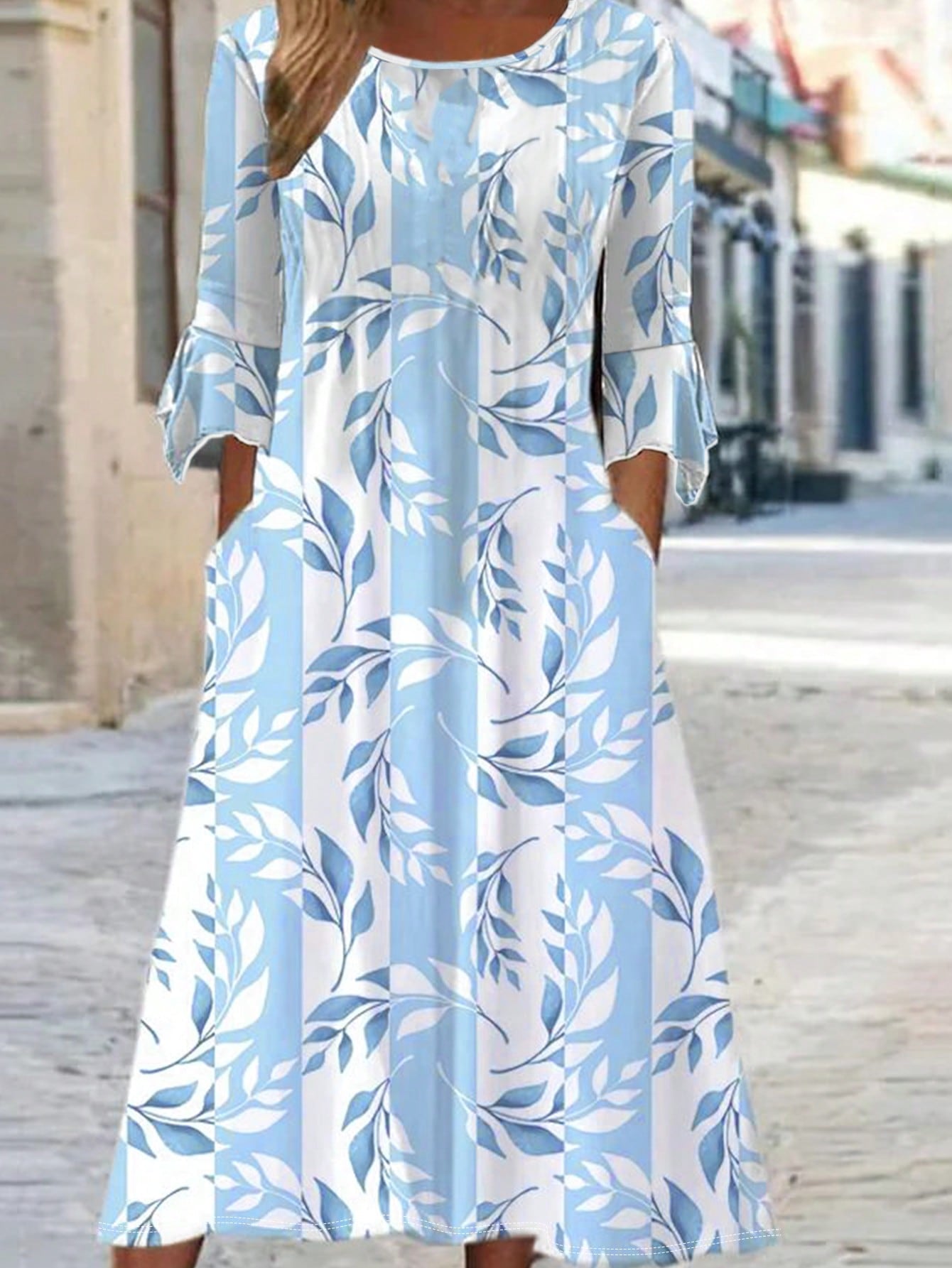 Autumn/Winter New Popular Fashion Casual Vacation Style Elegant Women's Versatile Slim Fit Outdoor Home Travel Workwear Best Choice Autumn/Winter Women's Clothing Versatile Fashion Ditsy Floral Vacati
