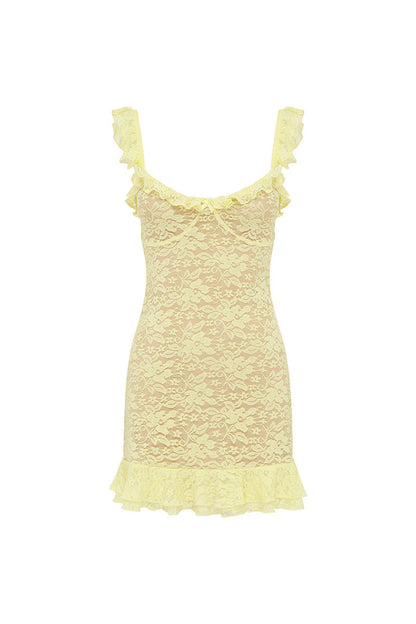 Ava Mini Dress - Lemon - SHOPJAUS - JAUS