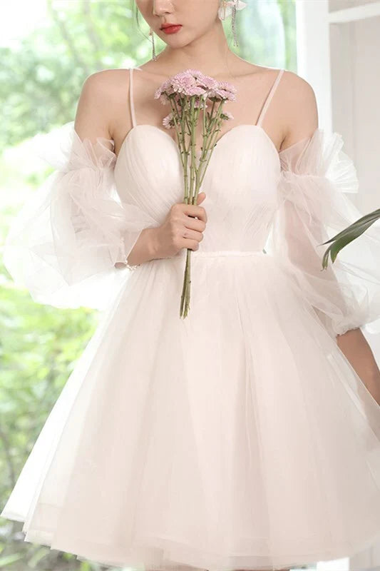 Avocado Green Tulle A-line Short Party Dress Homecoming Dress, AST1152