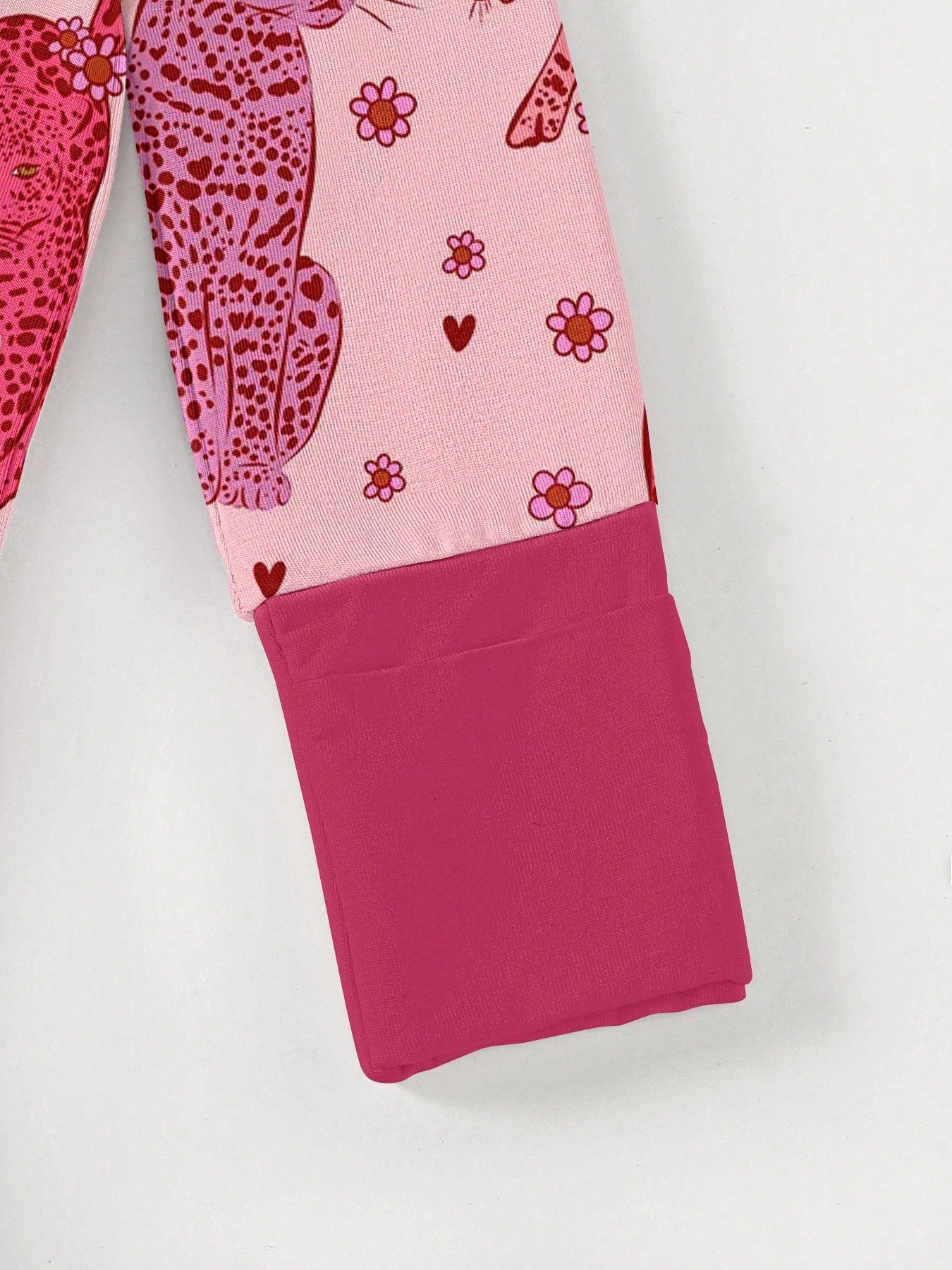 Baby Bamboo Fiber Zip-Up, Rose Red Leopard Print Romper, All-Season Knit Fabric Skinny Fit With Zipper Detail, Baby Girl Autumn Clothes, Perfect For Outdoor Christmas Gift.