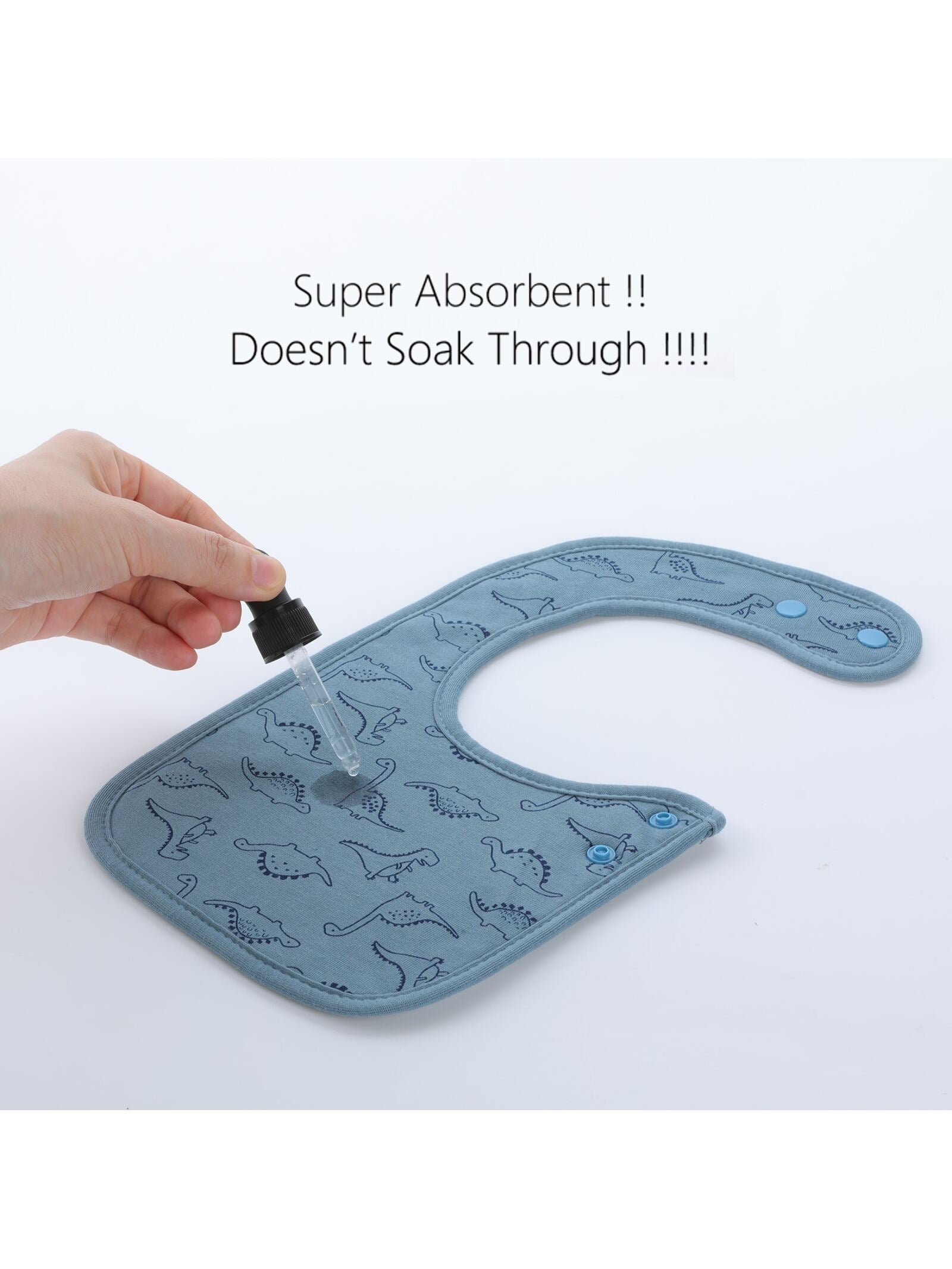 Baby Bibs Super Soft Absorbent With Adjustable Snap For Baby Boys And Girls 10 Pack