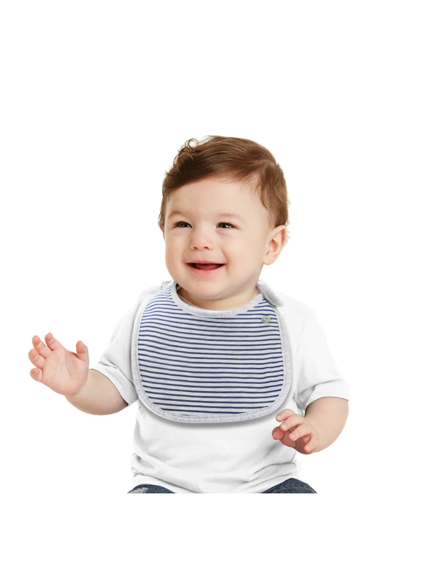 Baby Bibs Super Soft Absorbent With Adjustable Snap For Baby Boys And Girls 10 Pack