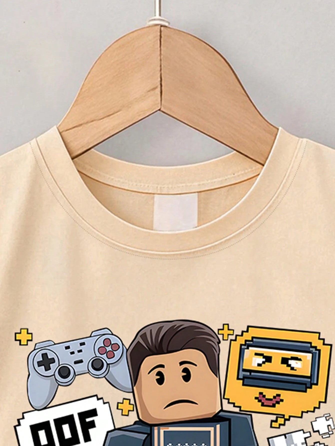 Baby Boy Cartoon Game Character Print Crew Neck T-Shirt And Shorts Set, Summer Fashion Comfortable New Style