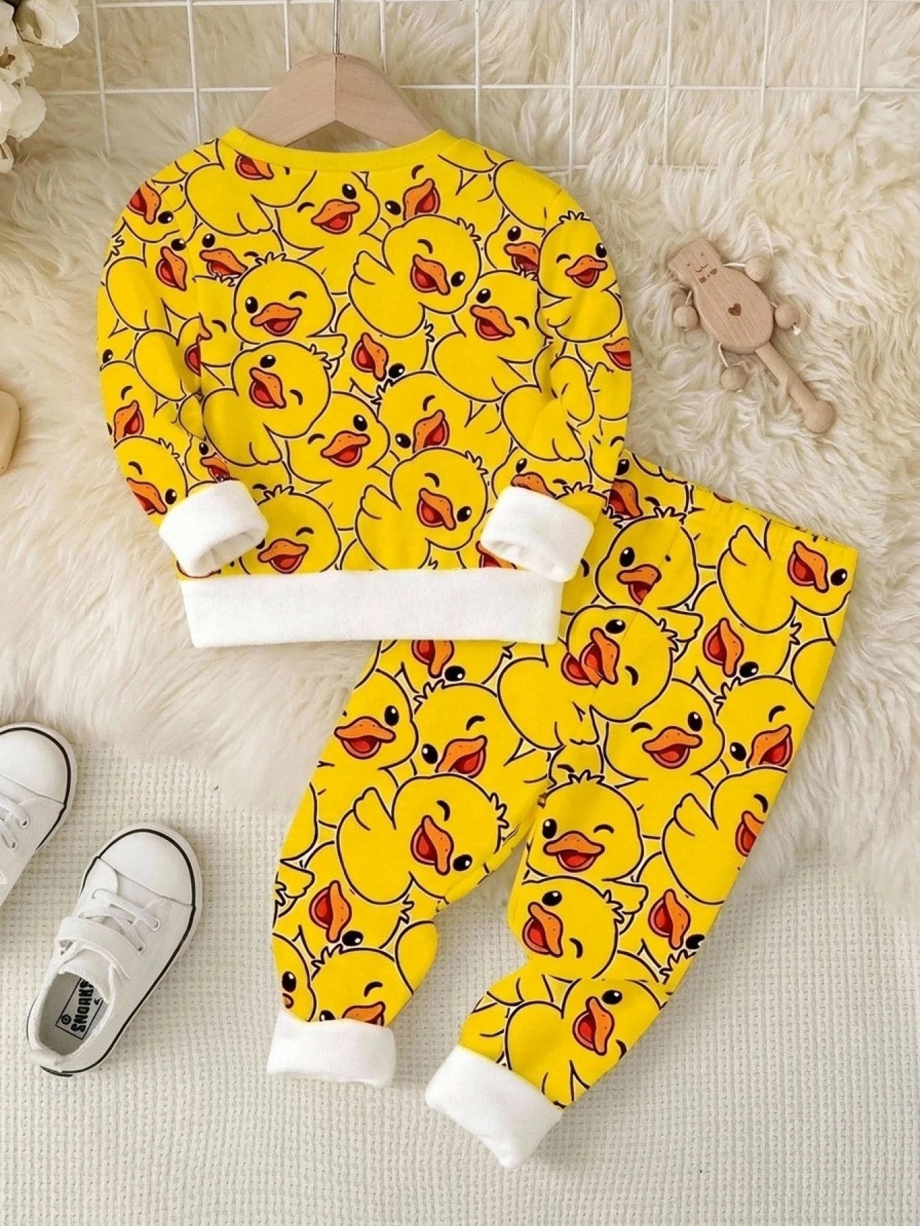 Baby Boy Casual Minimalist Slim Fit Round Neck Comfortable Long Sleeve Long Pants Loungewear Suitable For Autumn/Winter Snug Fit