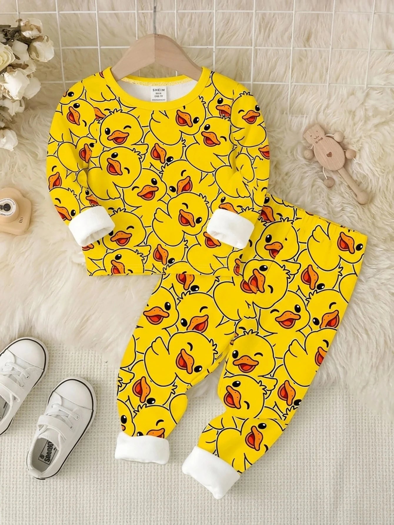 Baby Boy Casual Minimalist Slim Fit Round Neck Comfortable Long Sleeve Long Pants Loungewear Suitable For Autumn/Winter Snug Fit
