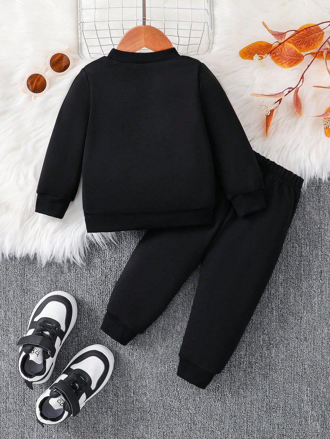 Baby Boy Crew Neck Long Sleeve Printed Casual Top And Trousers Set