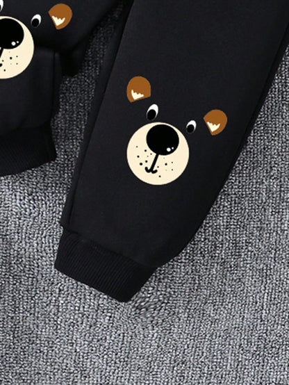 Baby Boy Crew Neck Long Sleeve Printed Casual Top And Trousers Set