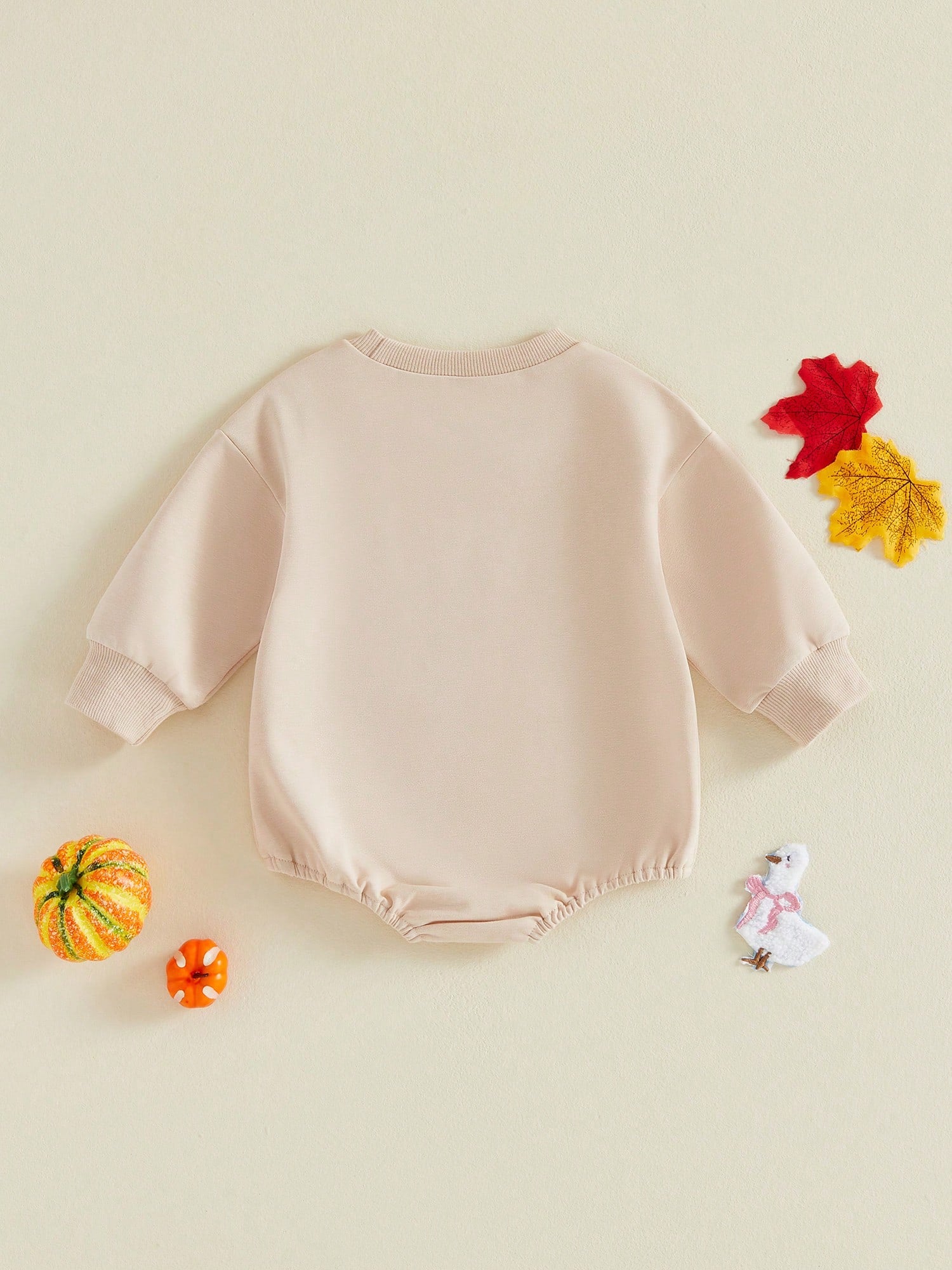Baby Boy Halloween Romper Long Sleeve Round Neck Goose Print Bodysuit Newborn Playsuit