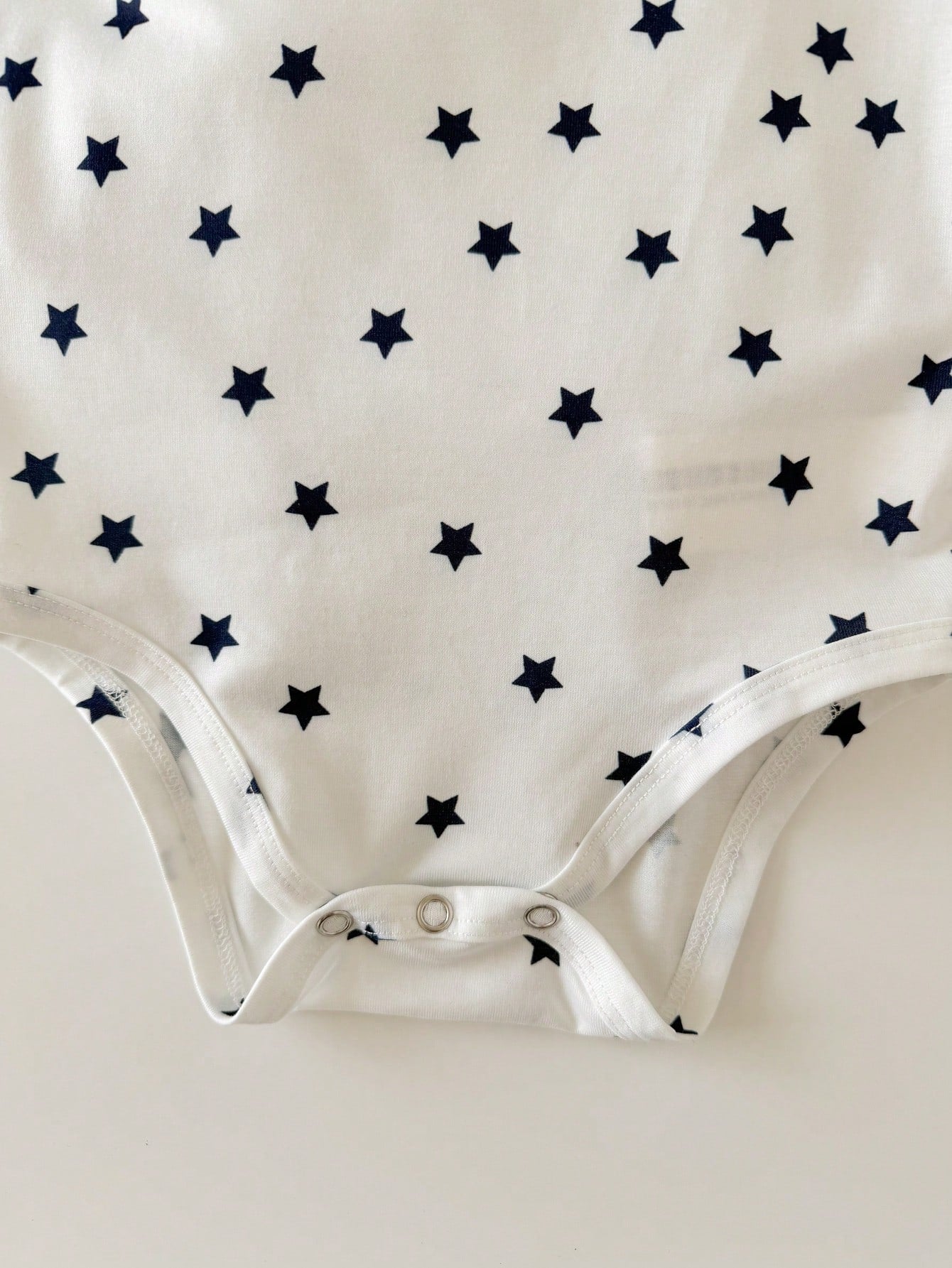 Baby Boy Multi-Piece Striped & Star Pattern Short Sleeve Romper 6-Piece Set (Rompers And Pants Sold Separately)