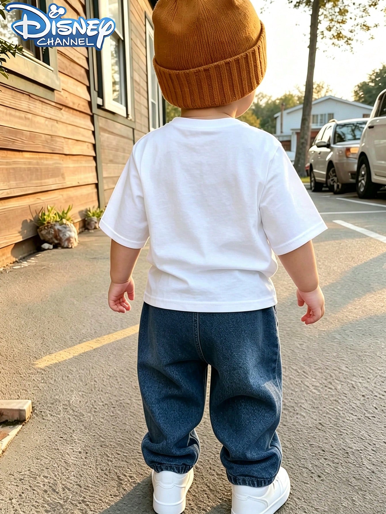 Baby Boys Disney Toy Story Cartoon 2 Piece Outfit, Short Sleeve Party Character Print Tee & Wide Leg Denim Jeans Toddler Summer Daily Matching Outfit