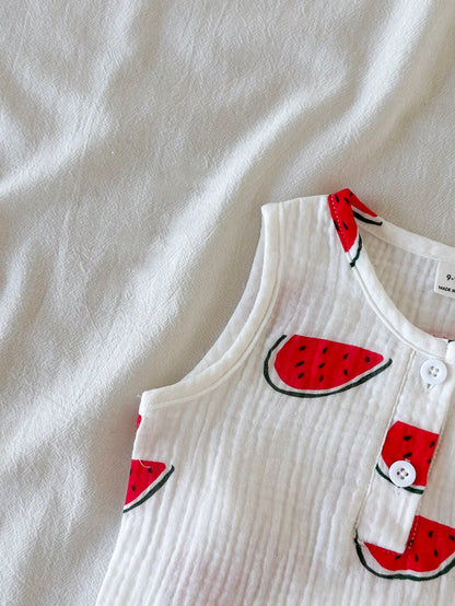 Baby Boys Summer White & Green Vibrant Playful Crocodile Print Sleeveless Tank Top & Shorts Set, Loose Comfortable Fit, Suitable For Daily Outings, School Activities, Family Gatherings, Outdoor