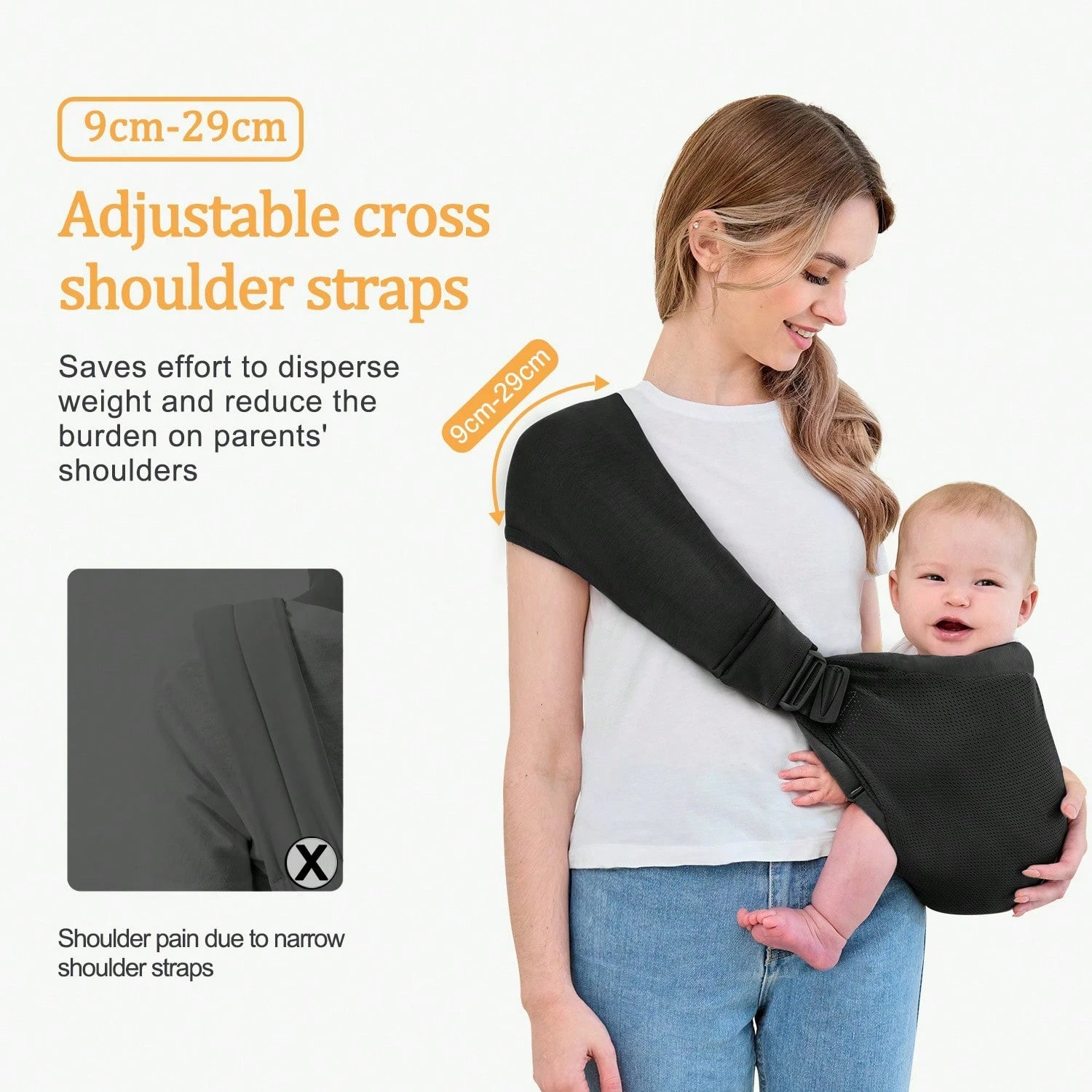 Baby Carrier Newborn To Toddler- 2-In-1 Baby Sling & Baby Carrier- Pre-Wrapped Baby Sling Wrap Newborn- Soft & Stretchy Baby Sling Carrier- 7-35 Lbs