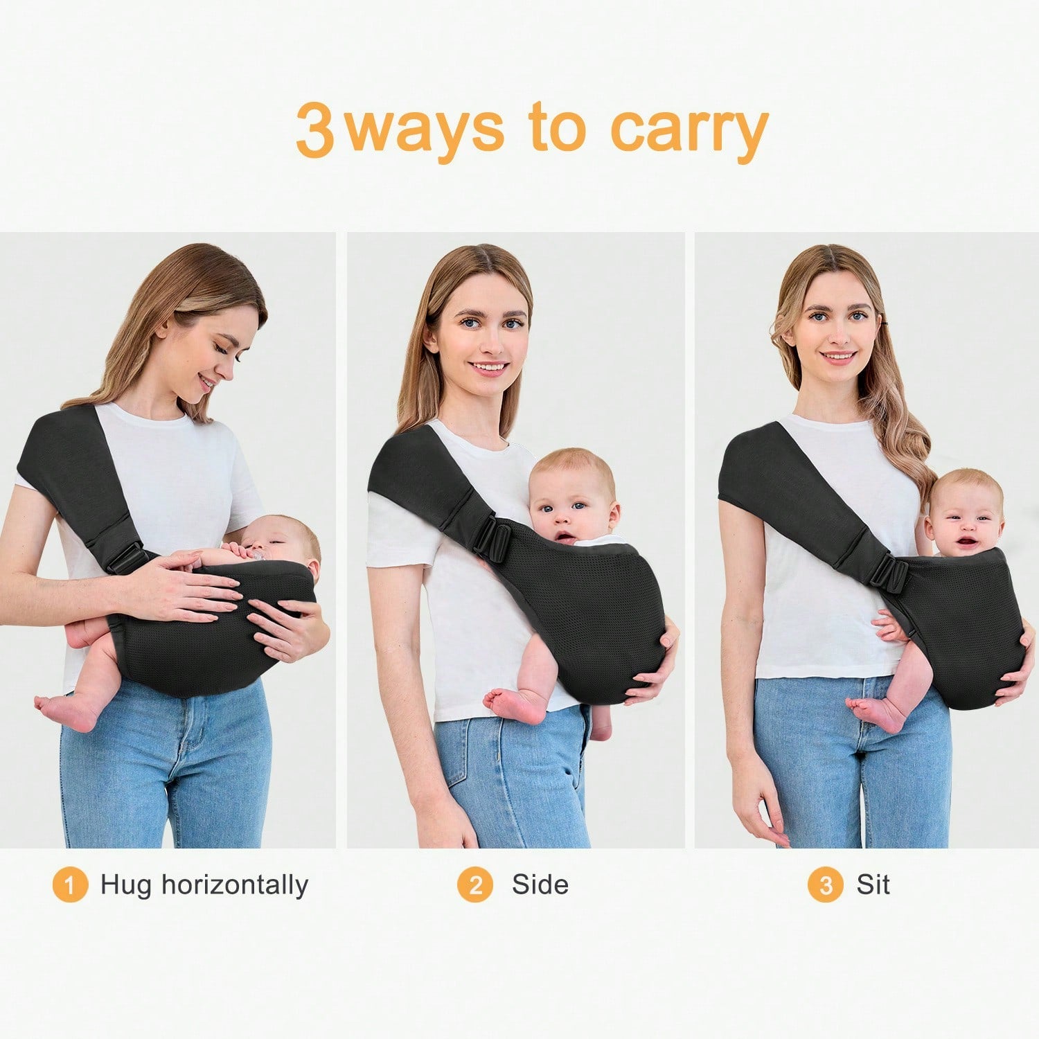 Baby Carrier Newborn To Toddler- 2-In-1 Baby Sling & Baby Carrier- Pre-Wrapped Baby Sling Wrap Newborn- Soft & Stretchy Baby Sling Carrier- 7-35 Lbs
