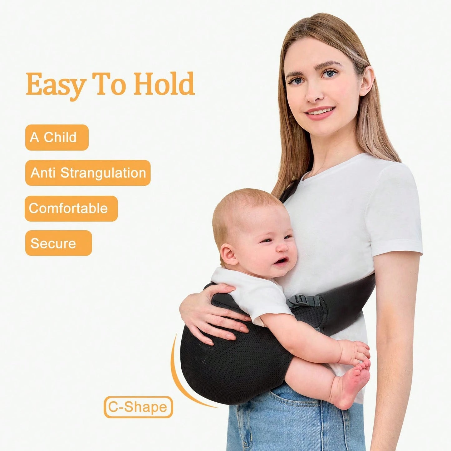 Baby Carrier Newborn To Toddler- 2-In-1 Baby Sling & Baby Carrier- Pre-Wrapped Baby Sling Wrap Newborn- Soft & Stretchy Baby Sling Carrier- 7-35 Lbs