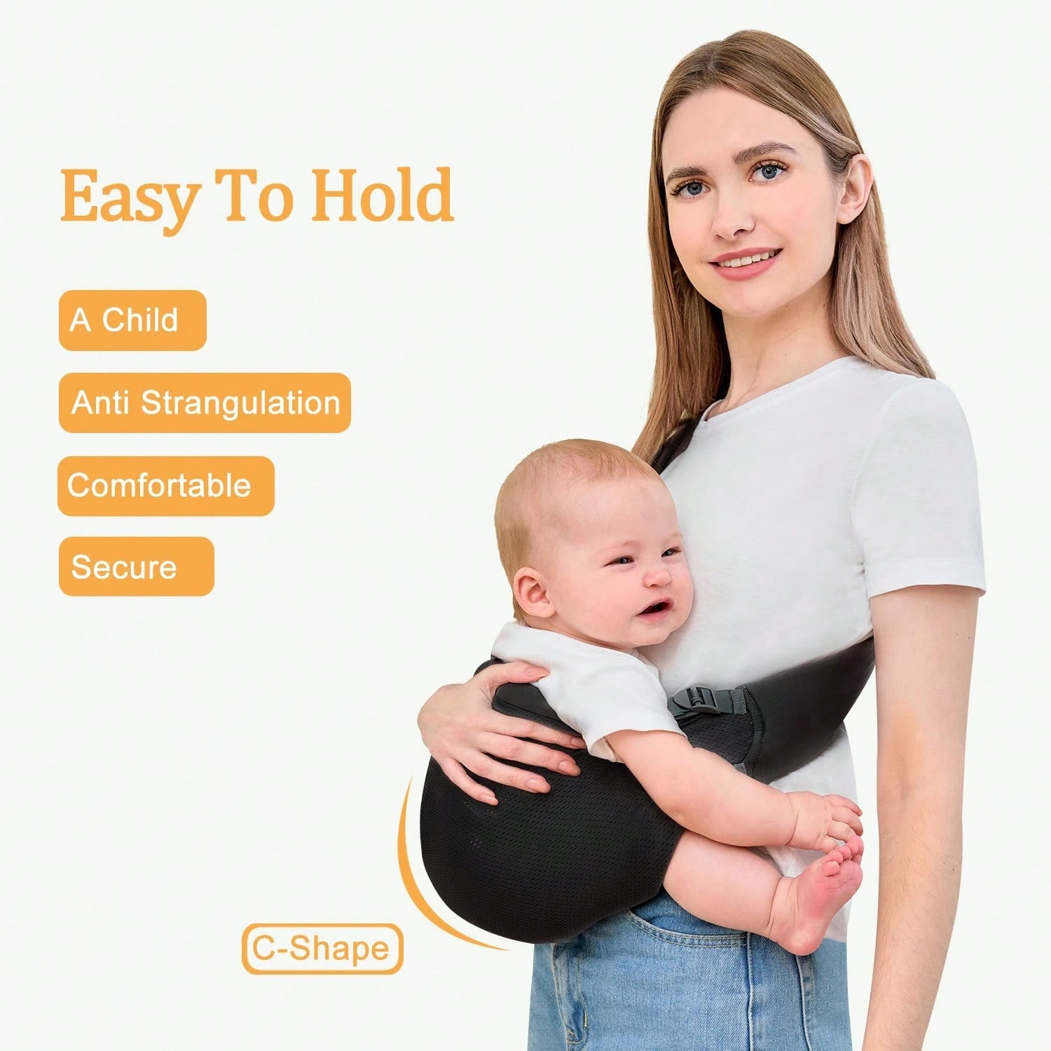 Baby Carrier Newborn To Toddler- 2-In-1 Baby Sling & Baby Carrier- Pre-Wrapped Baby Sling Wrap Newborn- Soft & Stretchy Baby Sling Carrier- 7-35 Lbs