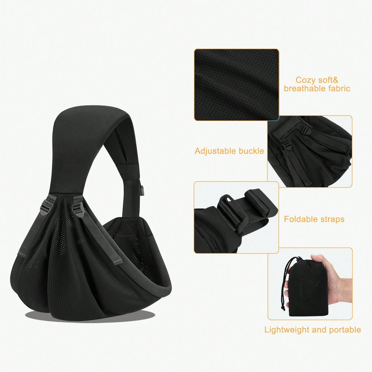 Baby Carrier Newborn To Toddler- 2-In-1 Baby Sling & Baby Carrier- Pre-Wrapped Baby Sling Wrap Newborn- Soft & Stretchy Baby Sling Carrier- 7-35 Lbs