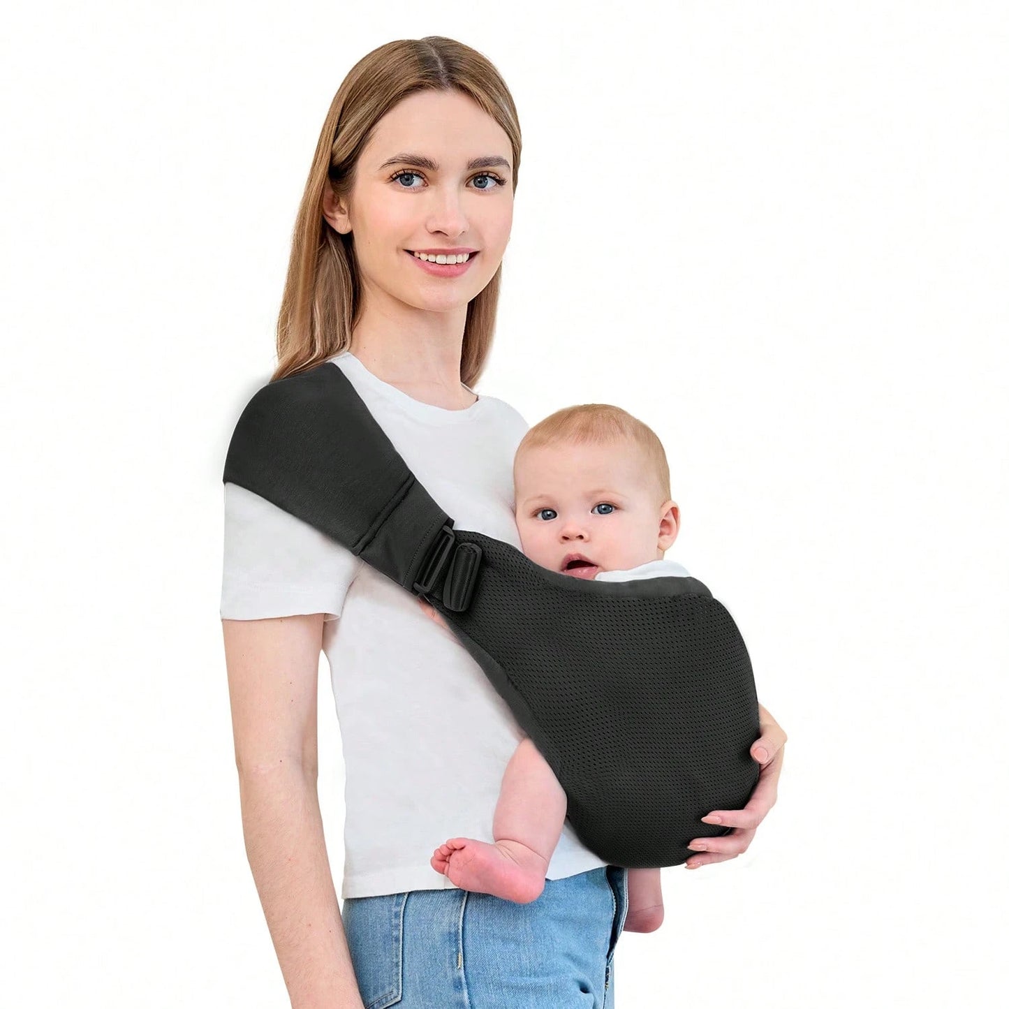 Baby Carrier Newborn To Toddler- 2-In-1 Baby Sling & Baby Carrier- Pre-Wrapped Baby Sling Wrap Newborn- Soft & Stretchy Baby Sling Carrier- 7-35 Lbs