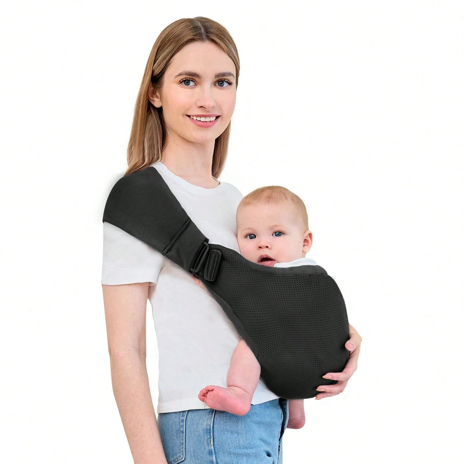 Baby Carrier Newborn To Toddler- 2-In-1 Baby Sling & Baby Carrier- Pre-Wrapped Baby Sling Wrap Newborn- Soft & Stretchy Baby Sling Carrier- 7-35 Lbs