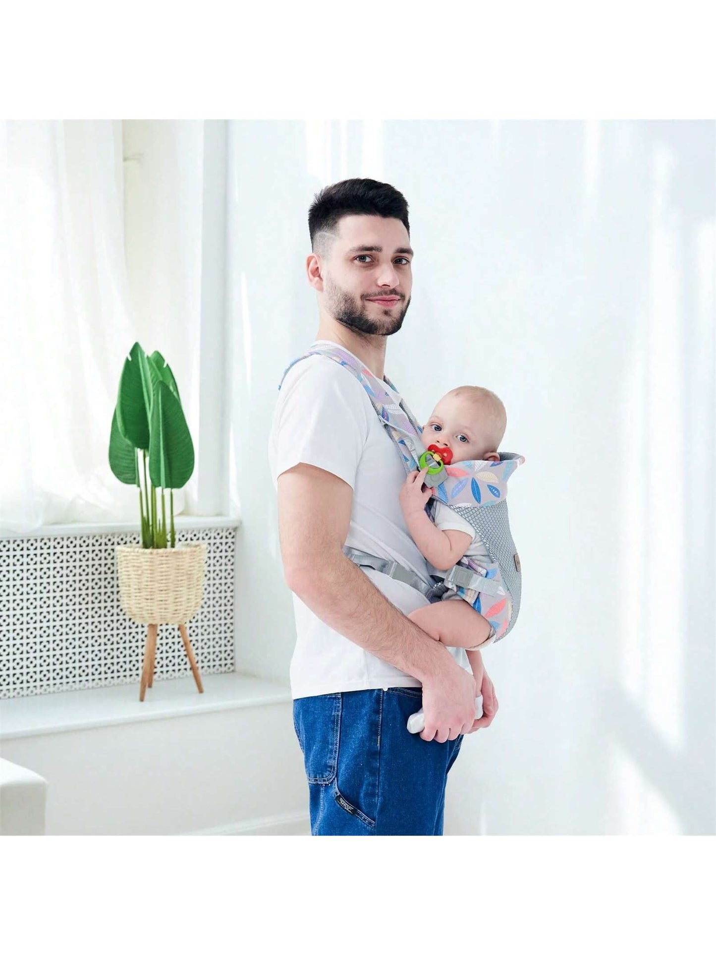 Baby Carrier, Embrace Cozy 4-In-1 Infant Carrier Ergonomic Adjustable Holder Portable Convertible Front And Back Backpack Carry For Infants